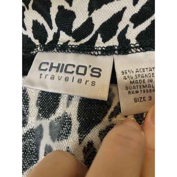 Chico's Jacket Open Front Animal Print Size 3 - Picture 7 of 8